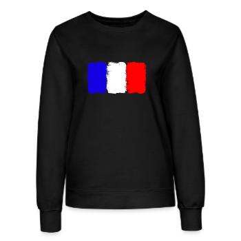 Frankreich Flagge - Frauen Sweatshirt - Schwarz - Vorne - AI Model Female 172 light (172cm)