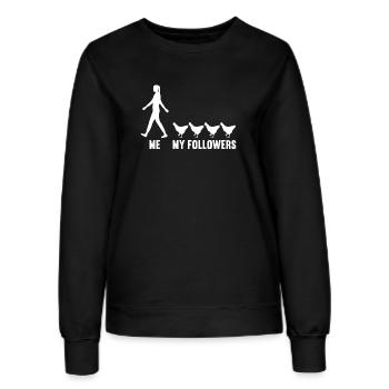 Ich und meine Follower Landwirtin Huhn Hühner - Frauen Sweatshirt - Schwarz - Vorne - AI Model Female 172 light (172cm)