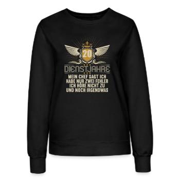 20 Jahre im Dienst 20 Jähriges Dienstjubiläum - Frauen Sweatshirt - Schwarz - Vorne - AI Model Female 172 light (172cm)