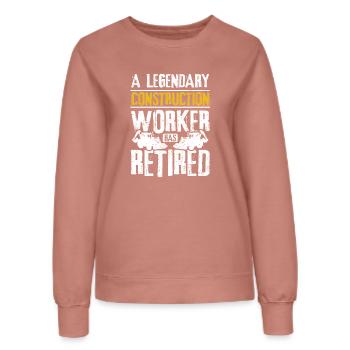 A legendary construction worker has retired - Frauen Sweatshirt - Altrosa - Vorne - AI Model Female 172 dark (172cm)