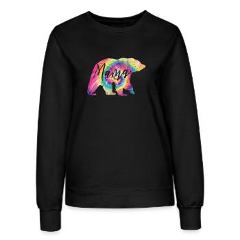 Tie Dye Mama bär - Frauen Sweatshirt - Schwarz - Vorne - AI Model Female 172 light (172cm)