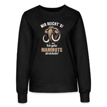 Ich mag halt einfach Mammuts Mammut - Frauen Sweatshirt - Schwarz - Vorne - AI Model Female 172 light (172cm)