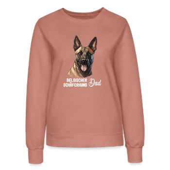 Hund Belgischer Schäferhund - Frauen Sweatshirt - Altrosa - Vorne - AI Model Female 172 dark (172cm)