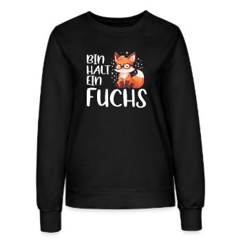 Lustiger Fuchs Spruch Füchse Bin halt ein Fuchs - Frauen Sweatshirt - Schwarz - Vorne - AI Model Female 172 light (172cm)