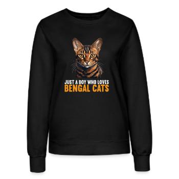 Bengal Cat Bengalkatze - Frauen Sweatshirt - Schwarz - Vorne - AI Model Female 172 light (172cm)