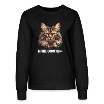 Maine Coon Kitten Maine Coon Cat - Women’s Sweatshirt - black - Front - AI Model Female 172 light (172cm)