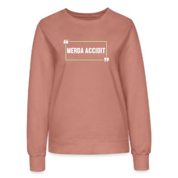 Lateinisch Lustiger Latein Spruch - Frauen Sweatshirt - Altrosa - Vorne - AI Model Female 172 dark (172cm)