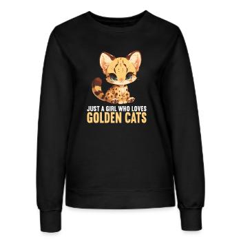 Chats dorés Chat doré - Sweat Femme - noir - Devant - AI Model Female 172 light (172cm)