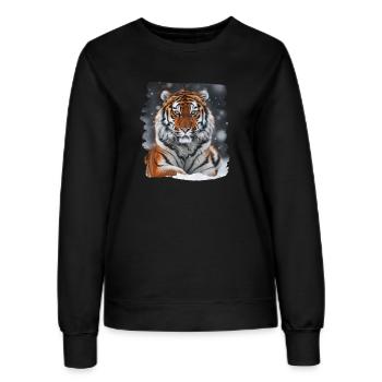 Siberian tigers Siberian tigers - Women’s Sweatshirt - black - Front - AI Model Female 172 light (172cm)