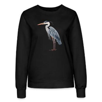 Heron Reiher - Frauen Sweatshirt - Schwarz - Vorne - AI Model Female 172 light (172cm)