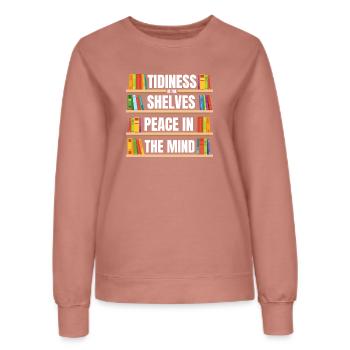 Library Assistant Librarian - Women’s Sweatshirt - dusky rose - Front - AI Model Female 172 dark (172cm)