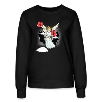 Himmel Engel himmlisch Jenseits Reinkarnation - Frauen Sweatshirt - Schwarz - Vorne - AI Model Female 172 light (172cm)