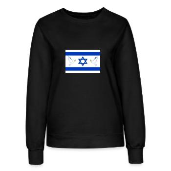 Israël Drapeau Colombe de la Paix Paix Moyen-Orient - Sweat Femme - noir - Devant - AI Model Female 172 light (172cm)