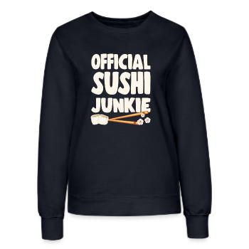 Sushi Lover Official Sushi Junkie - Women’s Sweatshirt - french navy - Front - AI Model Female 172 light (172cm)