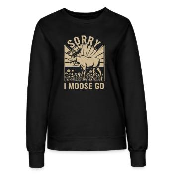 Sorry I Moose Go Elch - Frauen Sweatshirt - Schwarz - Vorne - AI Model Female 172 light (172cm)