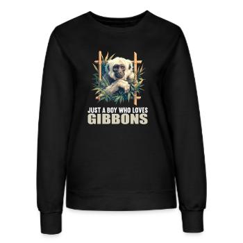 Gibbons Gibbon - Frauen Sweatshirt - Schwarz - Vorne - AI Model Female 172 light (172cm)
