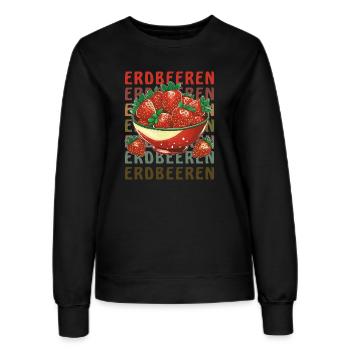 ERDBEEREN - Frauen Sweatshirt - Schwarz - Vorne - AI Model Female 172 light (172cm)