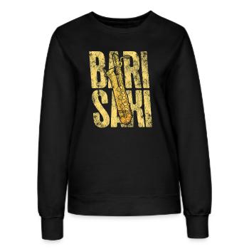 Saxophone Pun Bari Saxi - Frauen Sweatshirt - Schwarz - Vorne - AI Model Female 172 light (172cm)