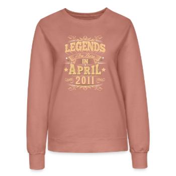 April 2011 Geburtstag Legende - Frauen Sweatshirt - Altrosa - Vorne - AI Model Female 172 dark (172cm)
