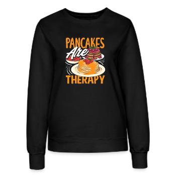 Pfannkuchen Sind Therapie Genuss - Frauen Sweatshirt - Schwarz - Vorne - AI Model Female 172 light (172cm)