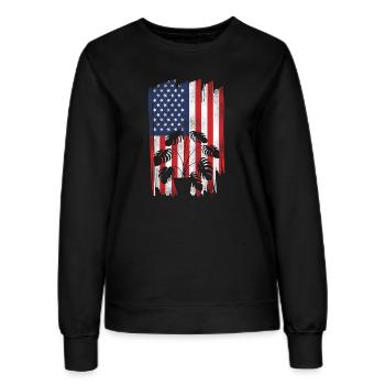 Plant Lover Gardening American - Women’s Sweatshirt - black - Front - AI Model Female 172 light (172cm)