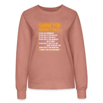 Surveyor - Women’s Sweatshirt - dusky rose - Front - AI Model Female 172 dark (172cm)