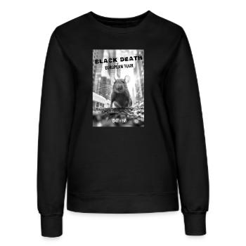 Tournée européenne - Black Death - Sweat Femme - noir - Devant - AI Model Female 172 light (172cm)