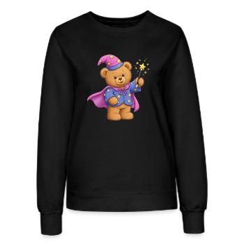 Teddybär Magier - Frauen Sweatshirt - Schwarz - Vorne - AI Model Female 172 light (172cm)