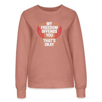 Former religious community survivors - Women’s Sweatshirt - dusky rose - Front - AI Model Female 172 dark (172cm)