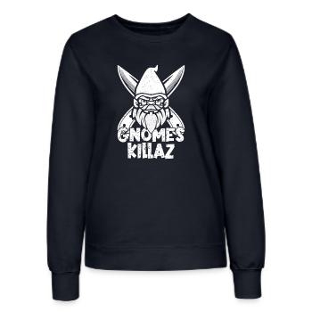 Gnome Costume Hommes Gnomes Killaz - Sweat Femme - marine - Devant - AI Model Female 172 light (172cm)