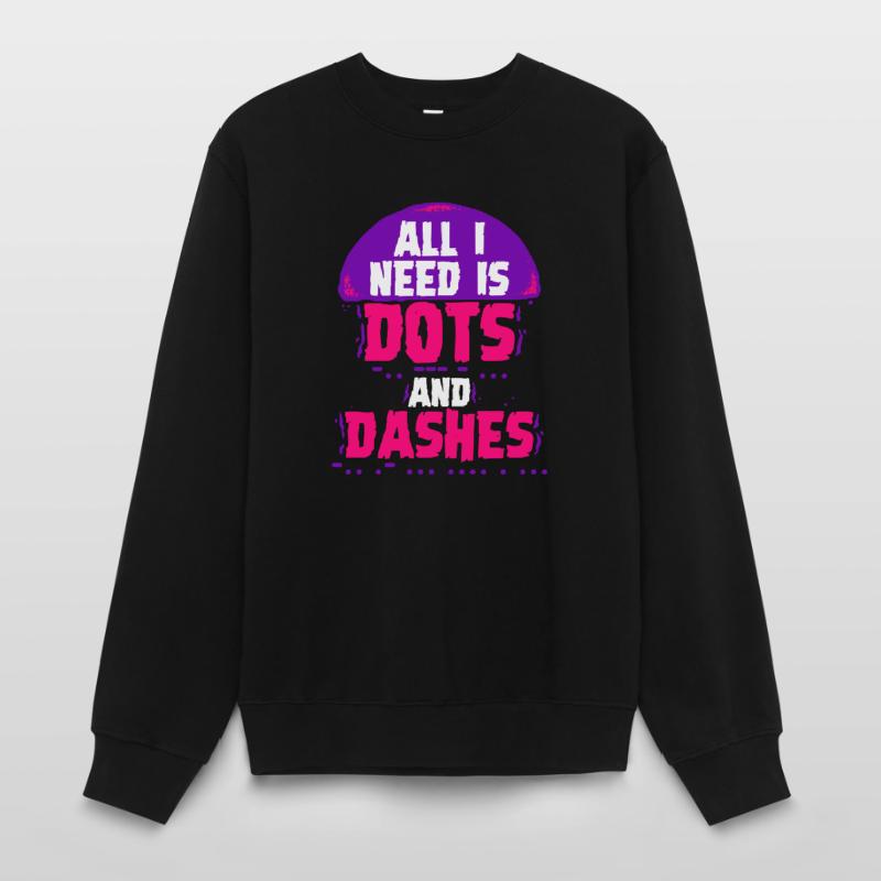 Morsecode Morse Code Points et tirets Sweat Femme