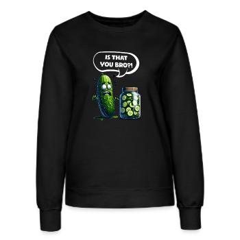 Is that you Bro?! Gurke Pickle Gurkenliebhaber - Frauen Sweatshirt - Schwarz - Vorne - AI Model Female 172 light (172cm)