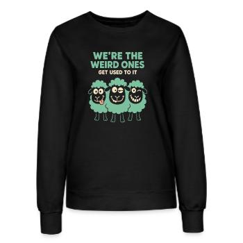 Drôle de mouton noir cousin famille excentrique - Sweat Femme - noir - Devant - AI Model Female 172 light (172cm)