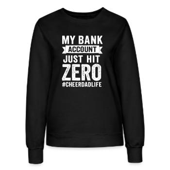 Cheer Dad Konto Leer Humor - Frauen Sweatshirt - Schwarz - Vorne - AI Model Female 172 light (172cm)