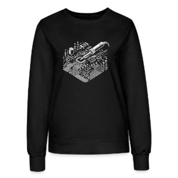 Electronics Hobbyist - Women’s Sweatshirt - black - Front - AI Model Female 172 light (172cm)
