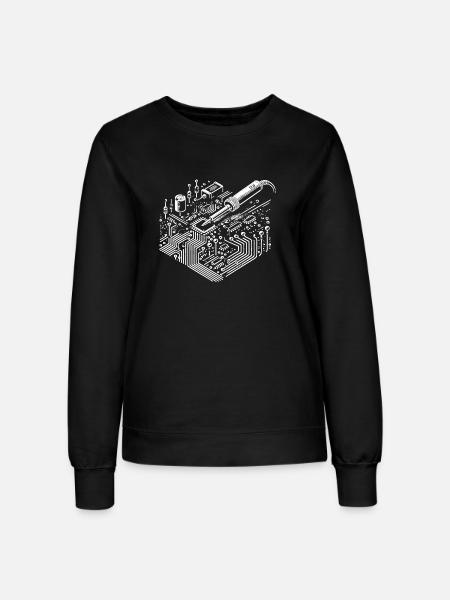 Amateur d’électronique - Sweat Femme - noir