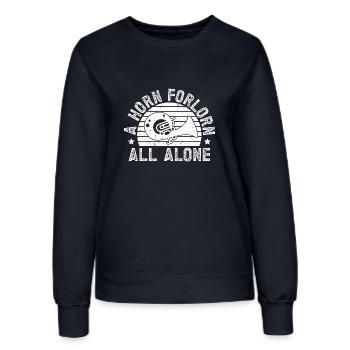 Baritone Player Horn Forlorn All Alone Euphonium - Women’s Sweatshirt - french navy - Front - AI Model Female 172 light (172cm)