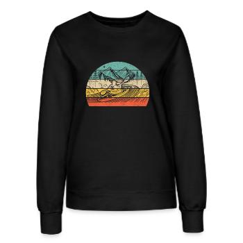 Kayaking Naturlandschaft - Frauen Sweatshirt - Schwarz - Vorne - AI Model Female 172 light (172cm)