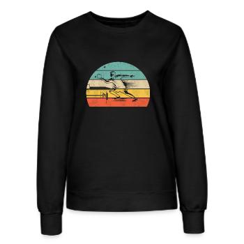 Tischtennis Schlagabtausch - Frauen Sweatshirt - Schwarz - Vorne - AI Model Female 172 light (172cm)