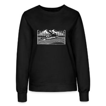 Aventure en kayak - Sweat Femme - noir - Devant - AI Model Female 172 light (172cm)