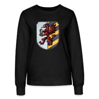 Wappen roter Greif - Frauen Sweatshirt - Schwarz - Vorne - AI Model Female 172 light (172cm)