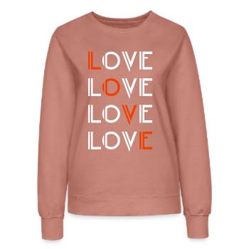 Love / Liebe - Frauen Sweatshirt - Altrosa - Vorne - AI Model Female 172 dark (172cm)