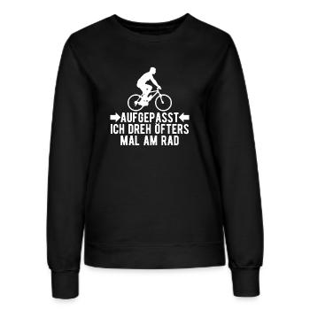 Fahrrad Spruch lustig - Frauen Sweatshirt - Schwarz - Vorne - AI Model Female 172 light (172cm)