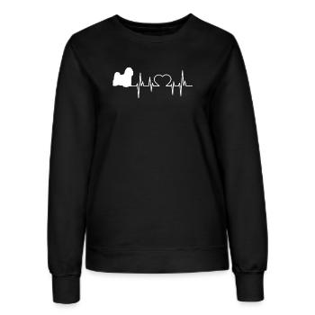 Tibet-Terrier Geschenk Shirt - Frauen Sweatshirt - Schwarz - Vorne - AI Model Female 172 light (172cm)