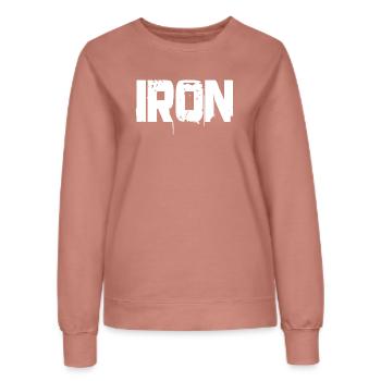 iron shirt - Frauen Sweatshirt - Altrosa - Vorne - AI Model Female 172 dark (172cm)