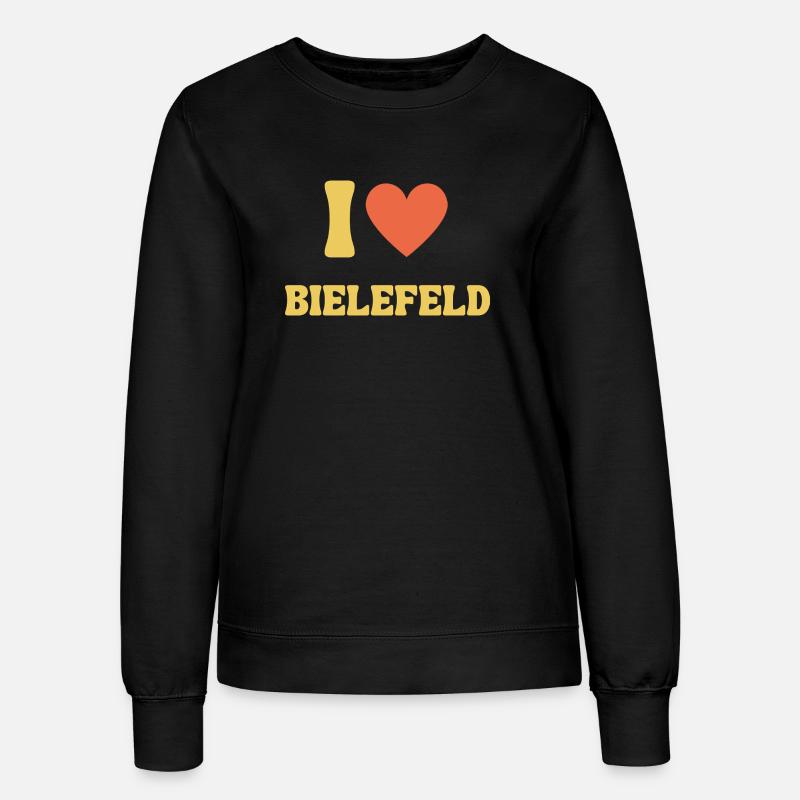 Bielefeld Retro I Love Design Geschenkidee Herz - Frauen Sweatshirt - Schwarz
