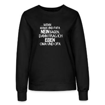 Lustiger süßer Oma Opa Enkel Spruch - Frauen Sweatshirt - Schwarz - Vorne - AI Model Female 172 light (172cm)