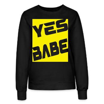 Yes Babe - Frauen Sweatshirt - Schwarz - Vorne - AI Model Female 172 light (172cm)