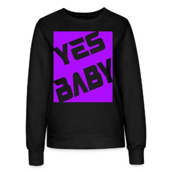 Yes Baby - Frauen Sweatshirt - Schwarz - Vorne - AI Model Female 172 light (172cm)