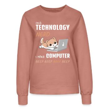IT Computer Administrator Computerarbeit Geschenk - Frauen Sweatshirt - Altrosa - Vorne - AI Model Female 172 dark (172cm)